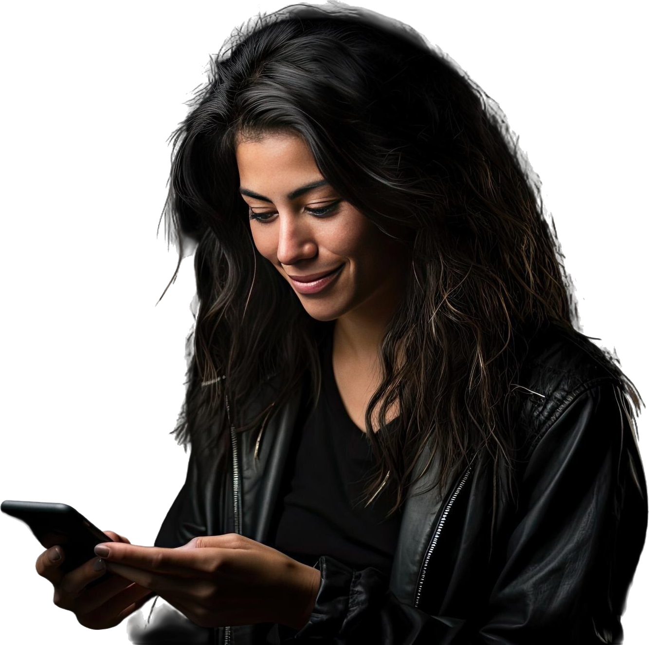 Kvinde med smartphone